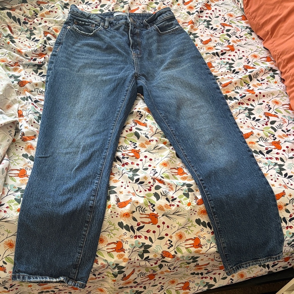 LOFT Blue Denim Straight Curvy